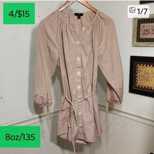 J. Crew Cream 3/4 Sleeve Button Down Blouse